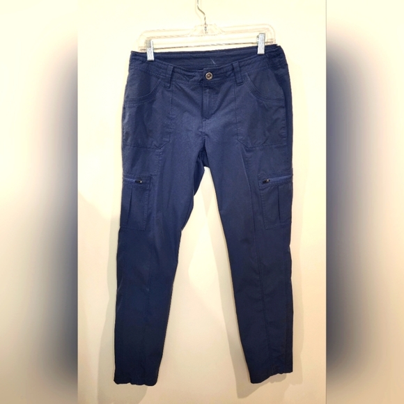 Kuhl Pants - KUHL Pants Zippered Thigh Pockets Nocturnal Blue Inner Drawcord Size 8 Regular
